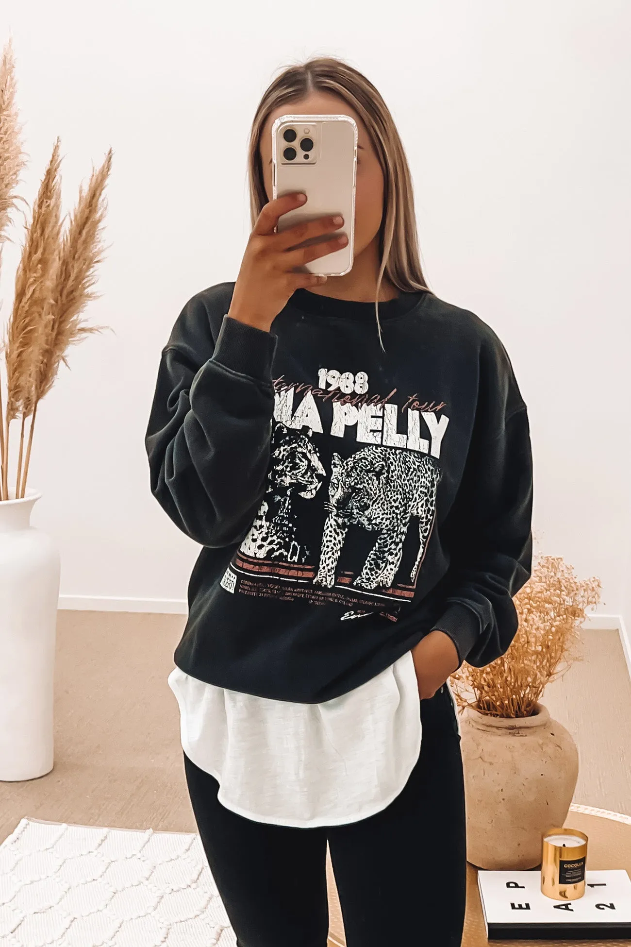 1988 Cheetah Tour Sweat Washed Black