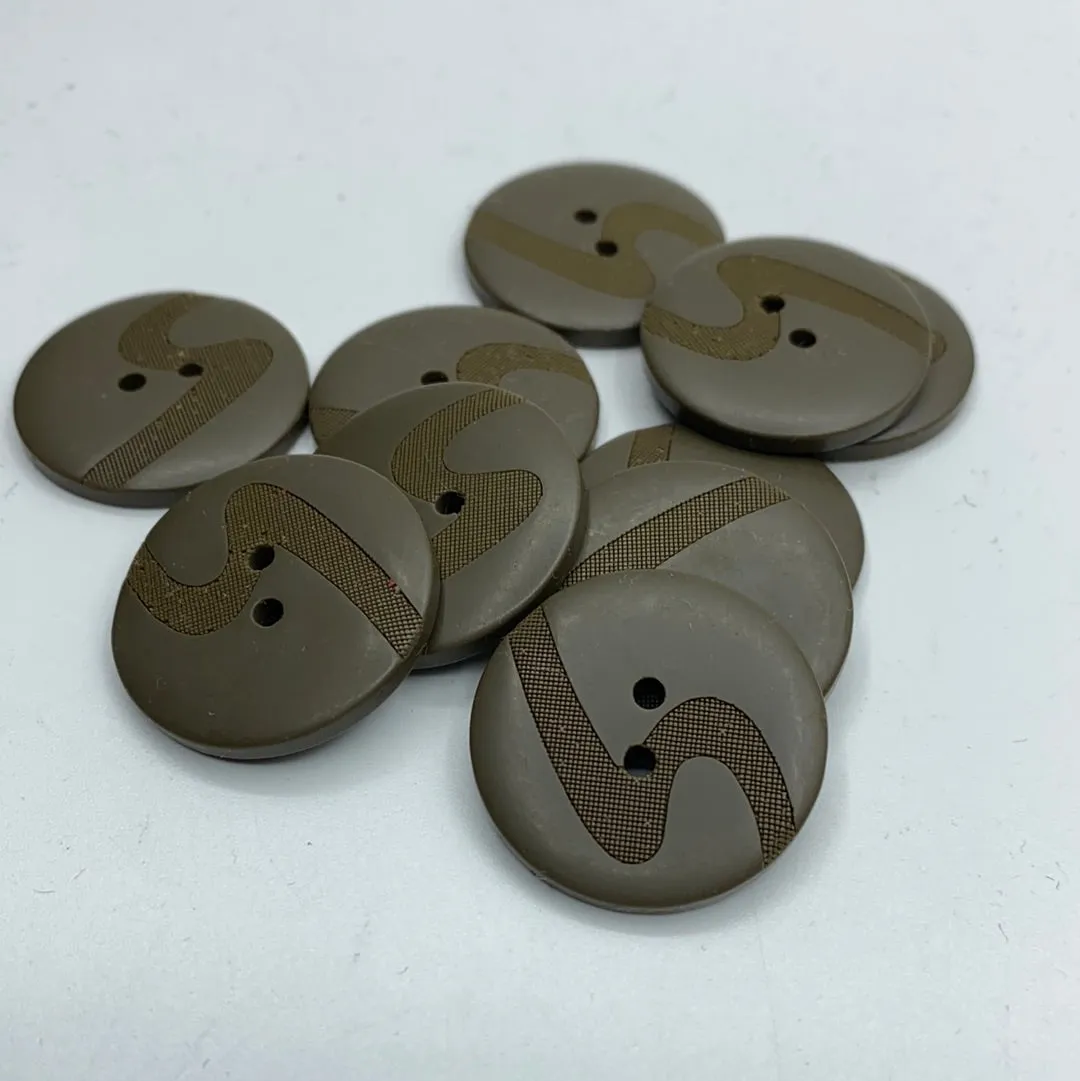 27mm Etched Buttons, Plastic (NBU0003,7:9,13,17,22,57)