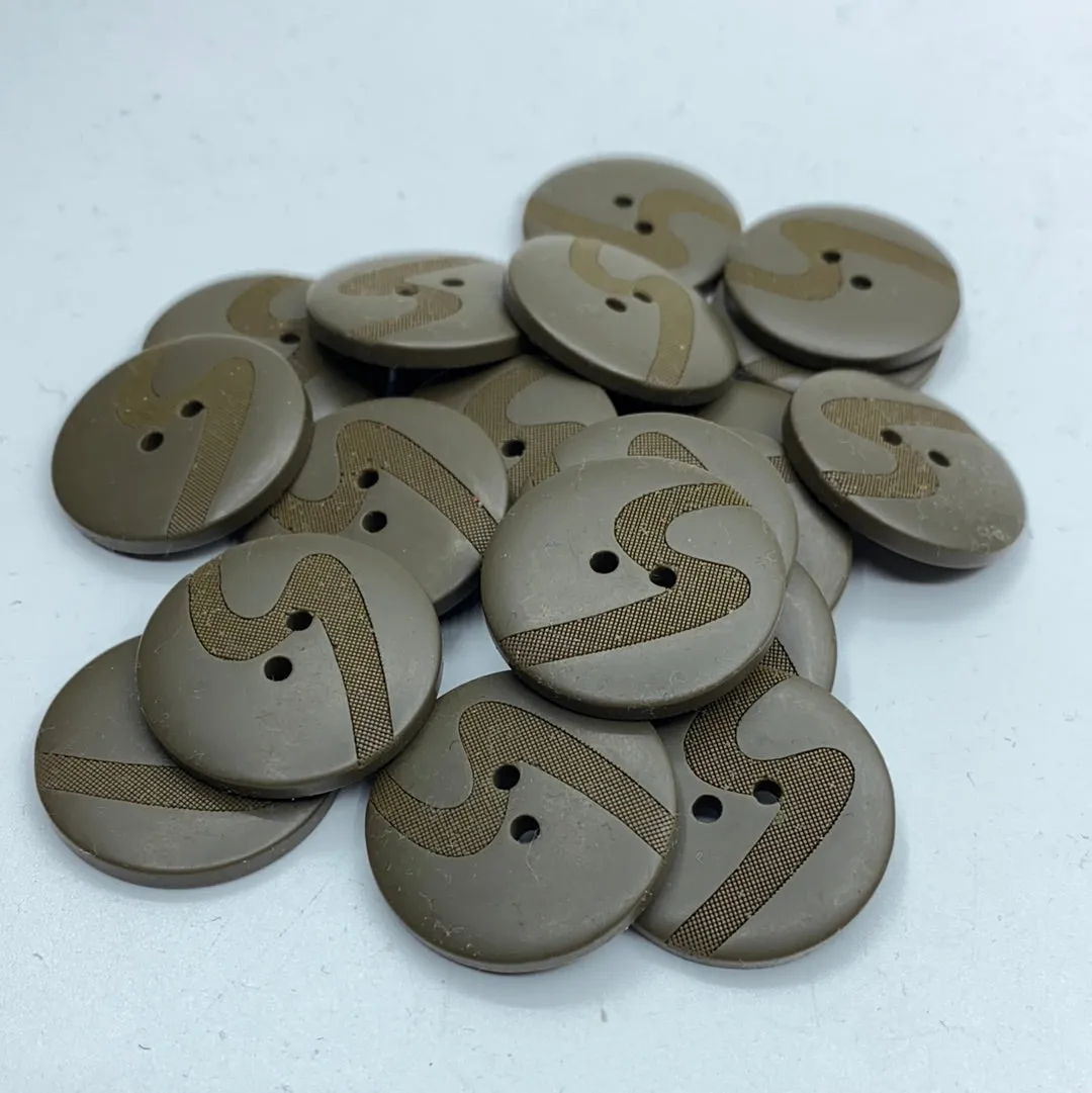 27mm Etched Buttons, Plastic (NBU0003,7:9,13,17,22,57)