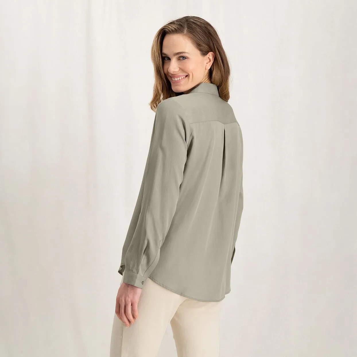 Basic Soft Polin Blouse - Aluminium Beige