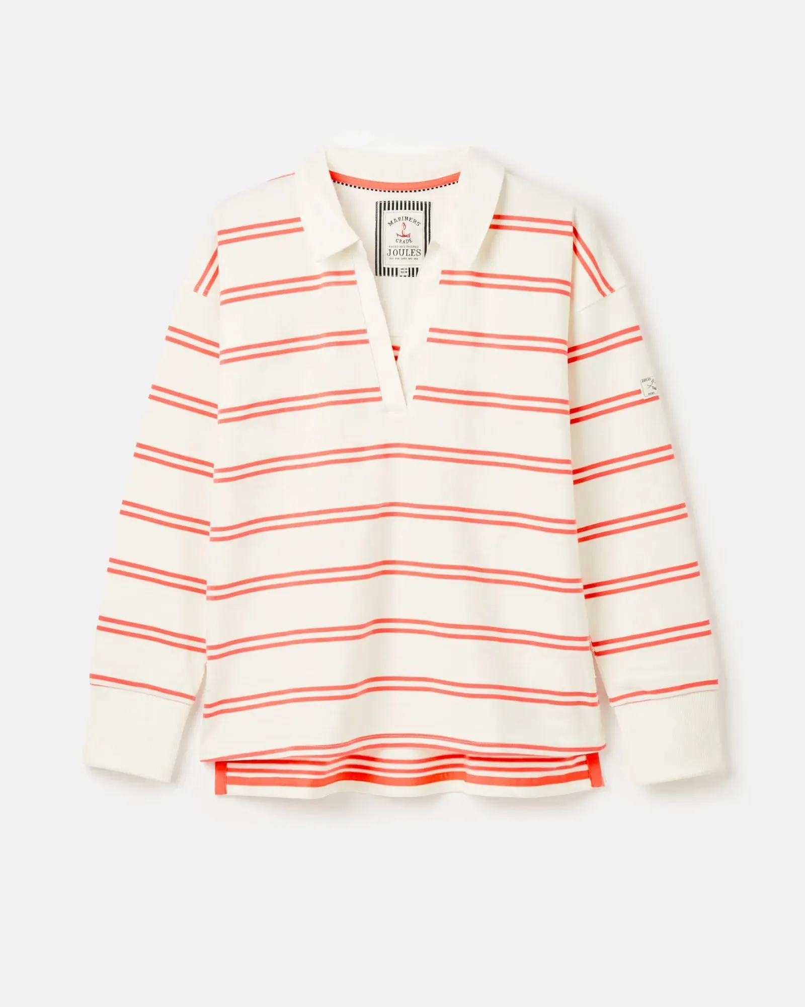 Bayside Coral/White Cotton Deck Shirt