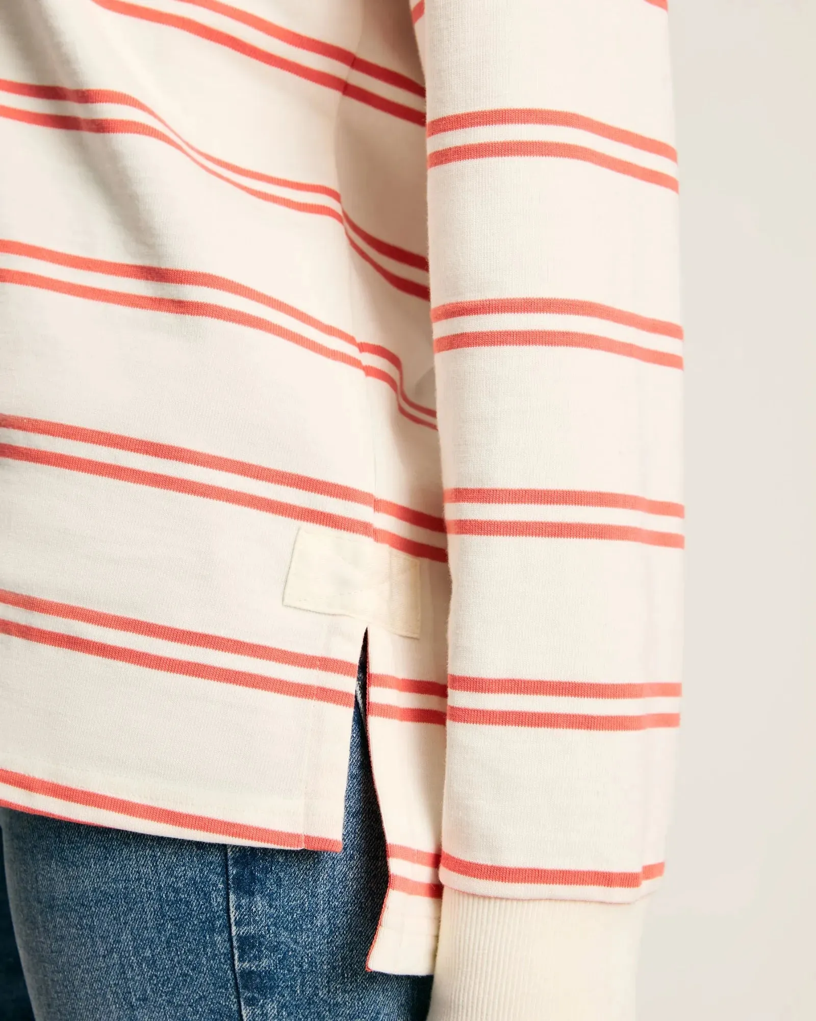 Bayside Coral/White Cotton Deck Shirt