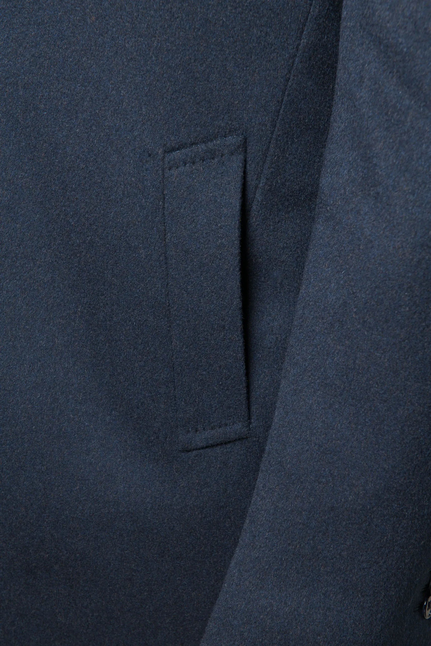 Blue coat in Loro Piana wool – Made in Italy