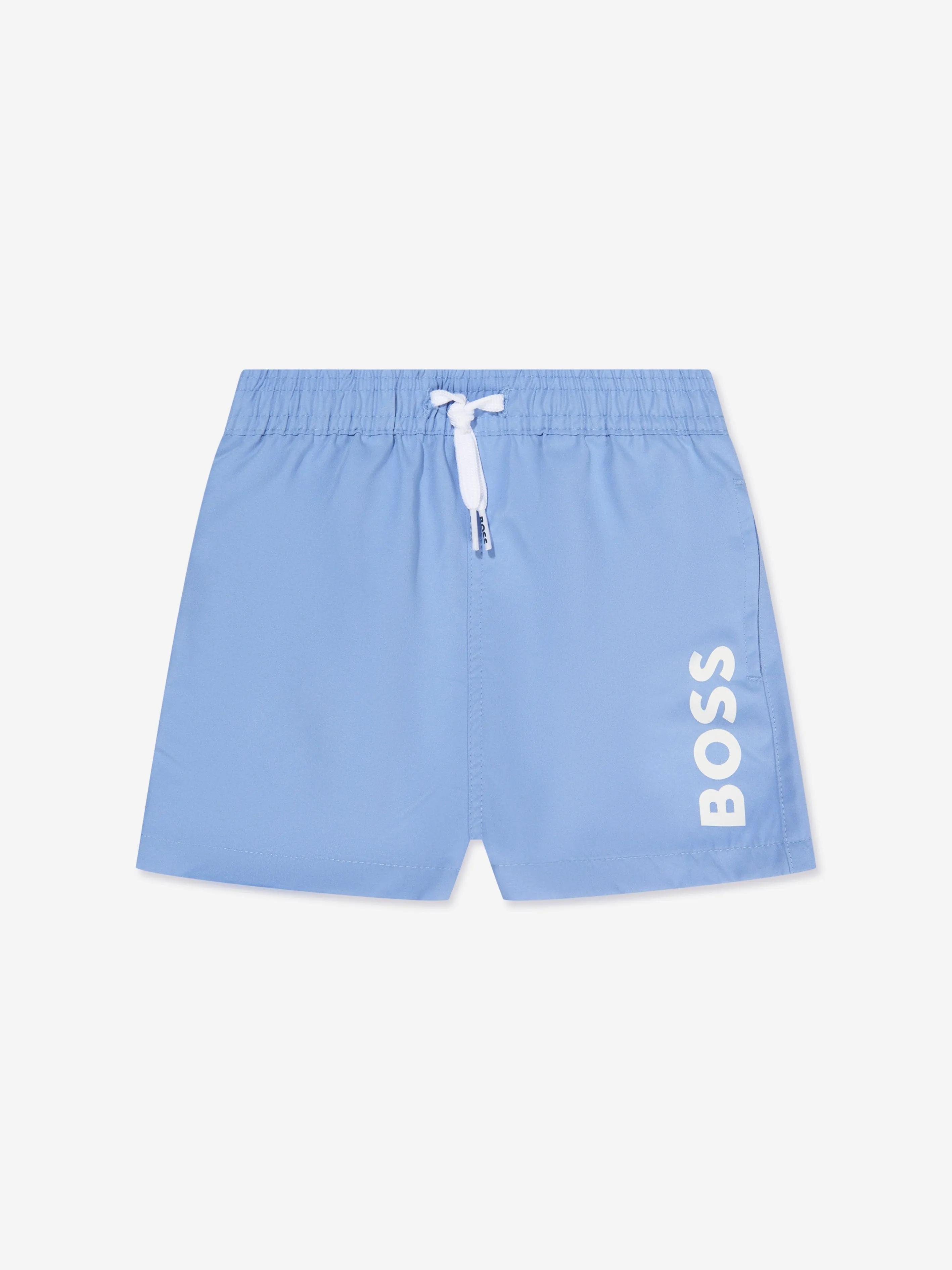 BOSS Baby Boys Logo Swim Shorts In Blue