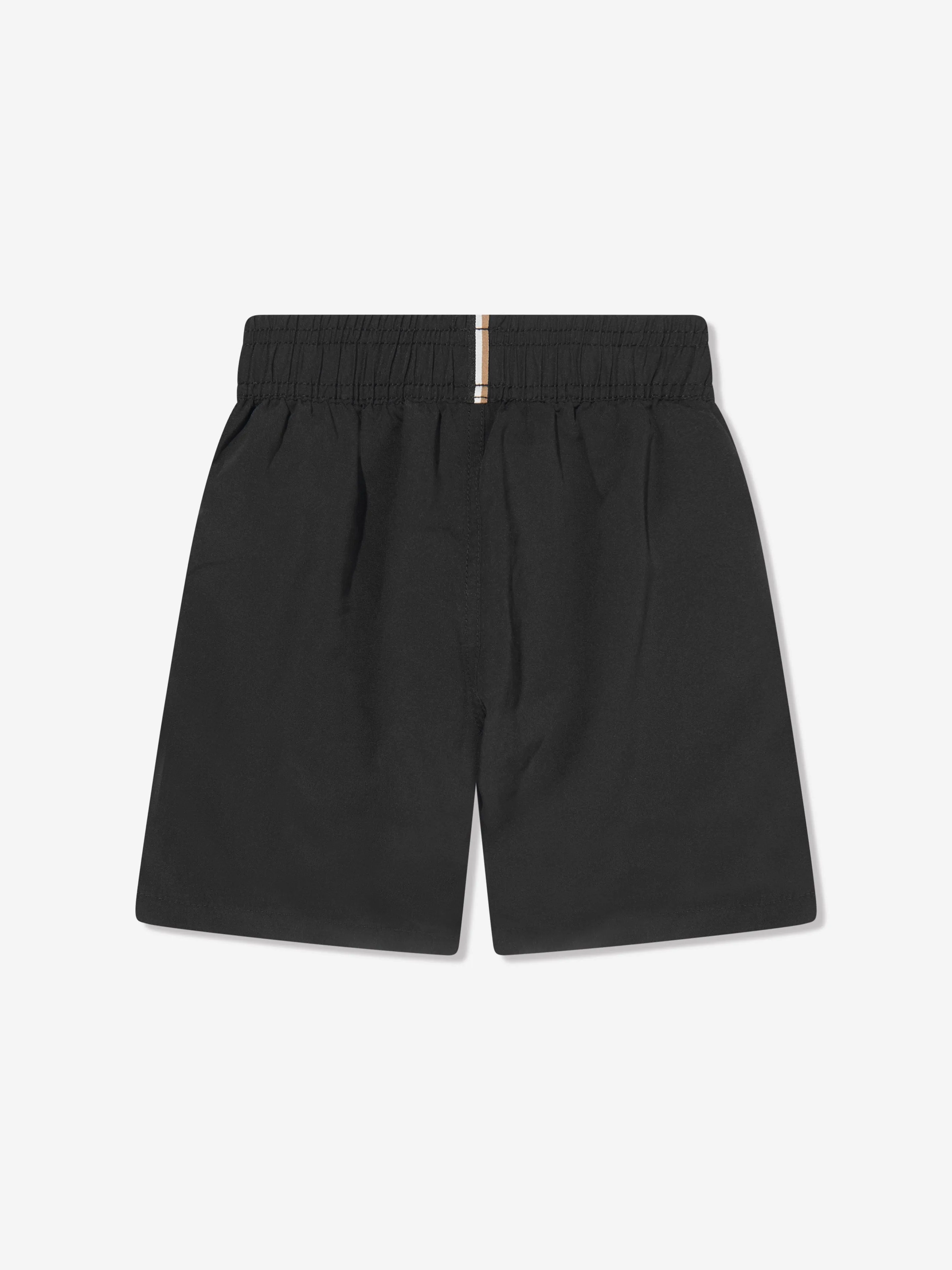 BOSS Boys Logo Swim Shorts In Black