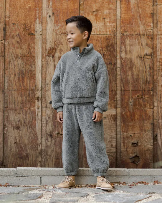 Boys Sweaters | Quarter Zip Pullover- Forest | Rylee and Cru