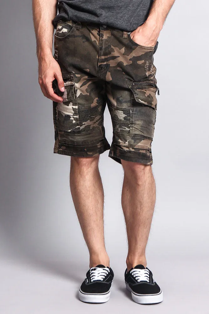 Camo Cargo Biker Shorts