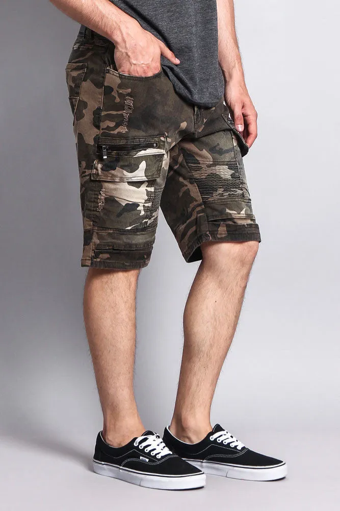 Camo Cargo Biker Shorts