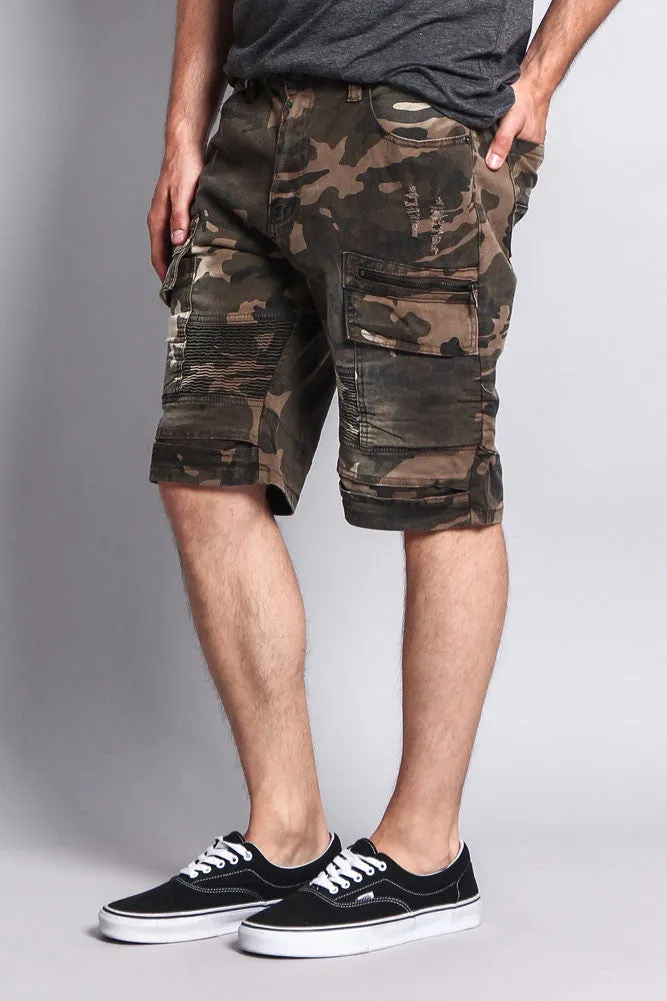 Camo Cargo Biker Shorts