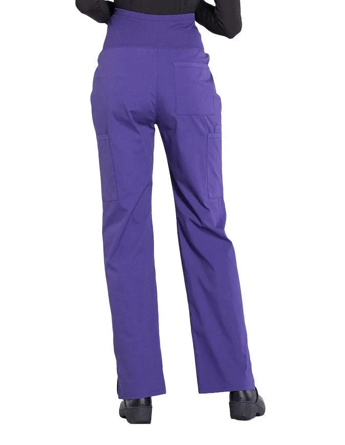 Cherokee Workwear Professionals Maternity Knit Waist Straight Leg Pant