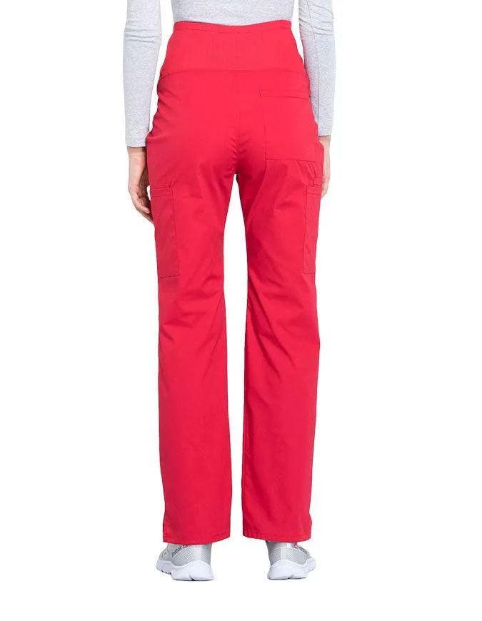 Cherokee Workwear Professionals Maternity Knit Waist Straight Leg Pant