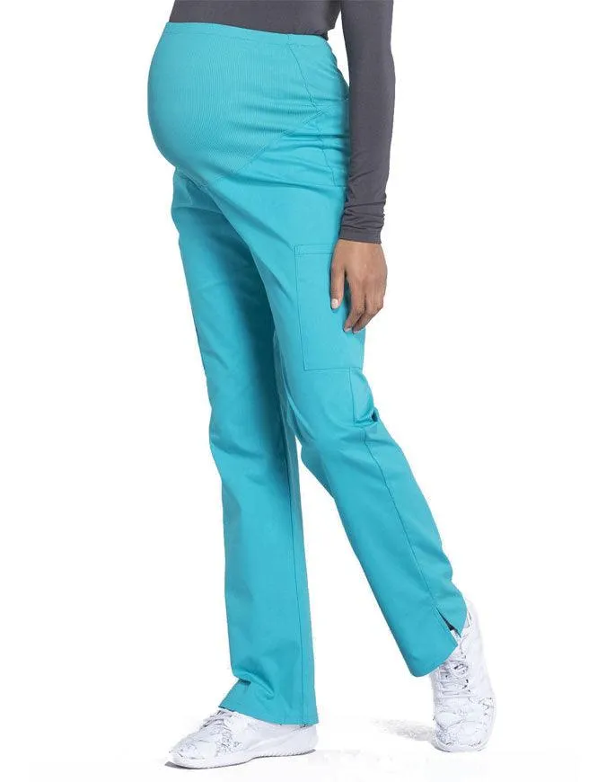 Cherokee Workwear Professionals Maternity Knit Waist Straight Leg Pant