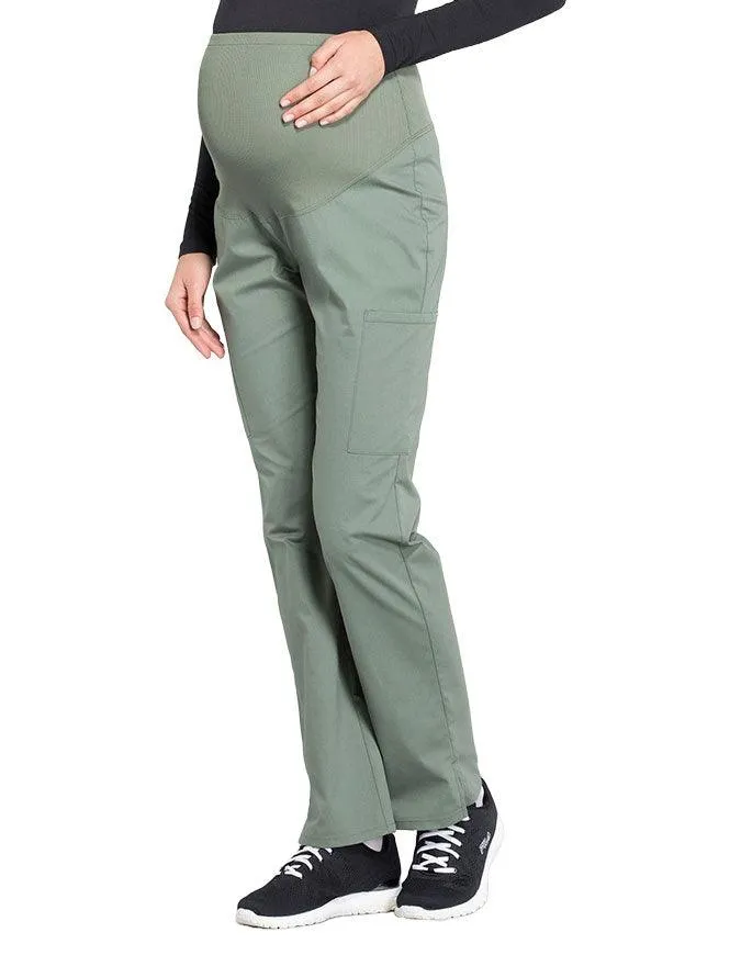 Cherokee Workwear Professionals Maternity Knit Waist Straight Leg Pant