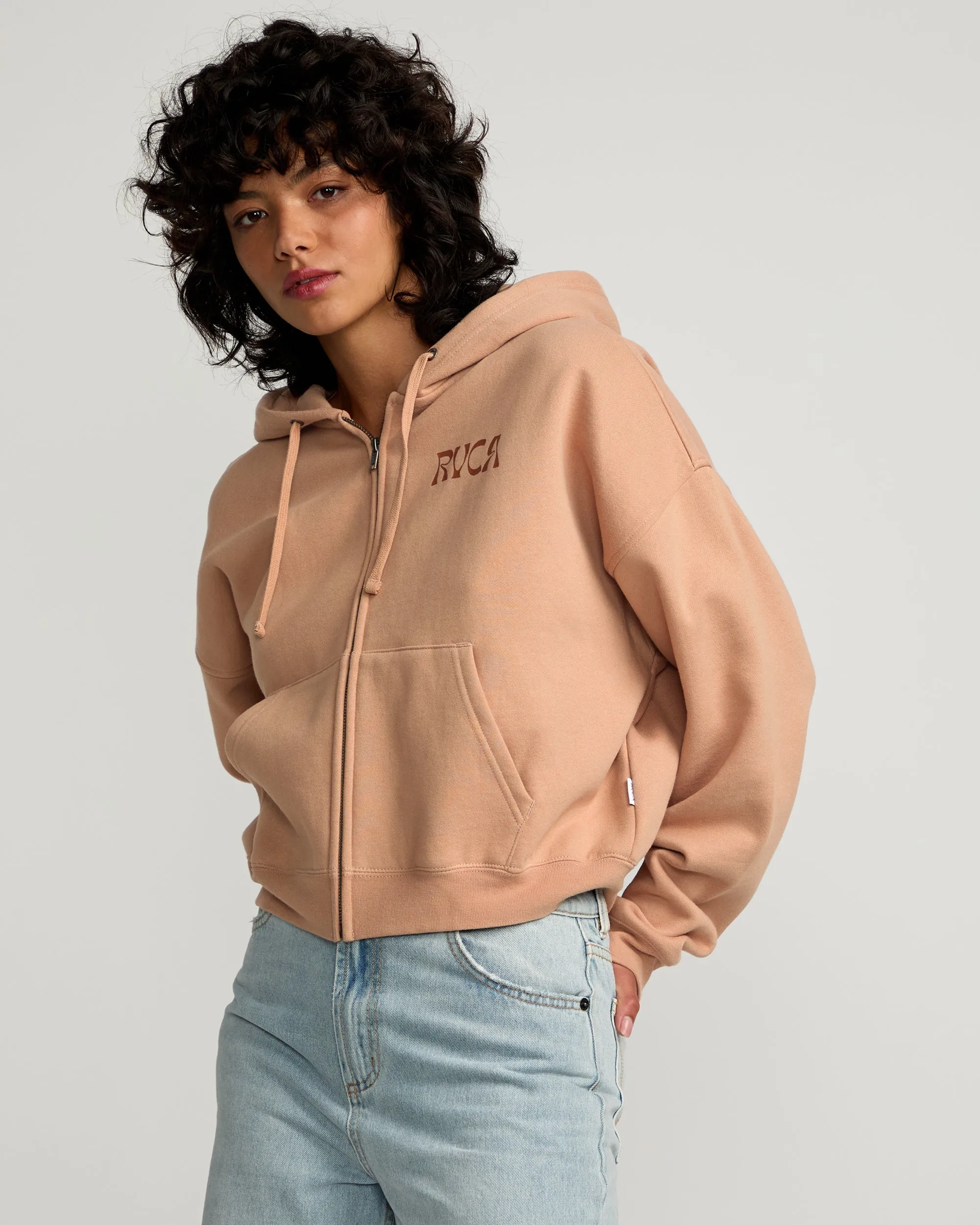 Court Zip-Up Hoodie - Warm Taupe