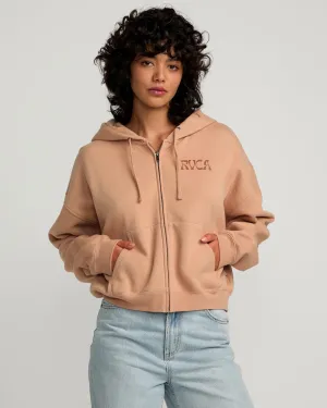 Court Zip-Up Hoodie - Warm Taupe