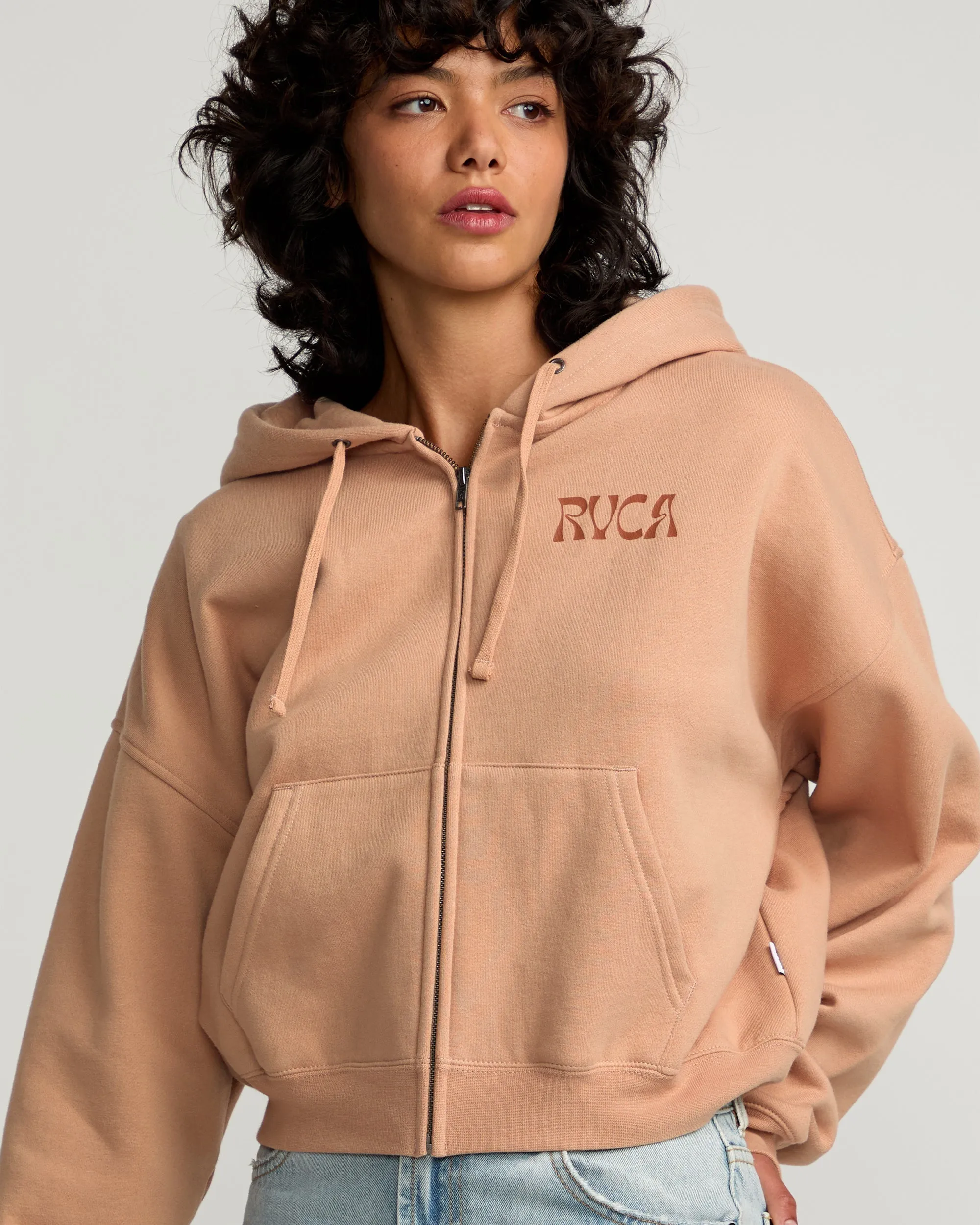 Court Zip-Up Hoodie - Warm Taupe