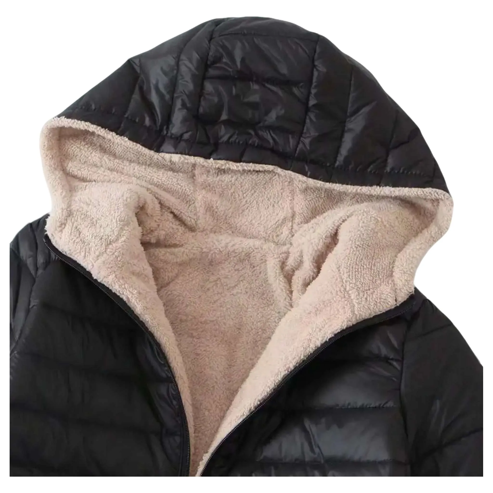 Cozy Autumn Winter Hooded Mid-length Jacket