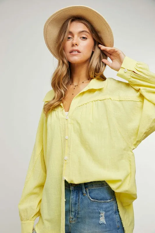 DAVI & DANI Button Down Relaxed Fit Shirt