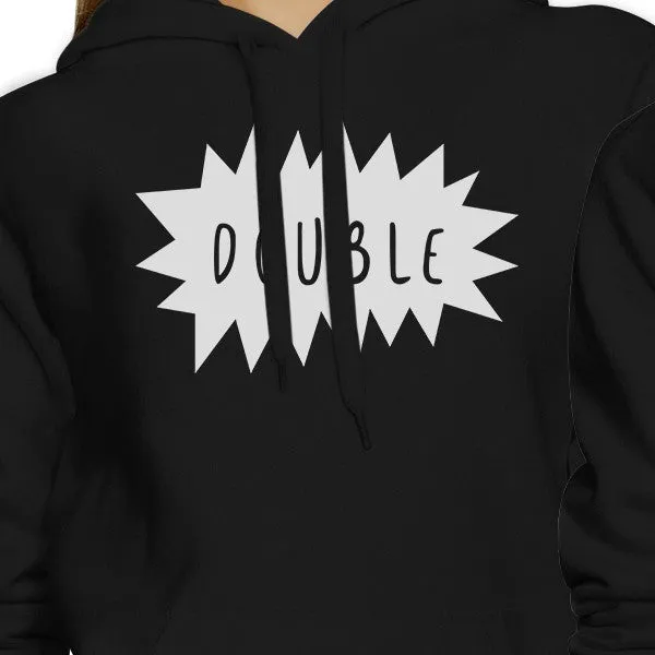 Double Trouble BFF Matching Black Hoodies