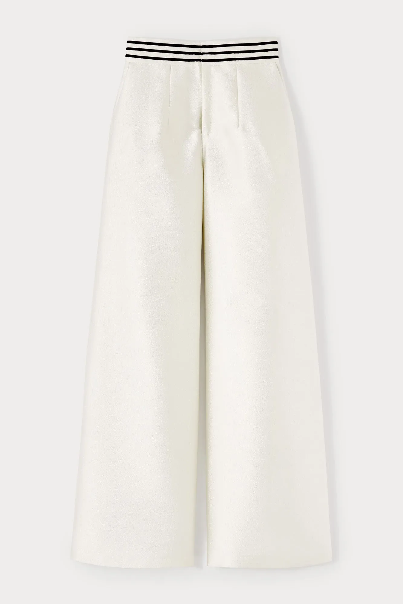 Ecru Wide-leg pants with a tailored fit