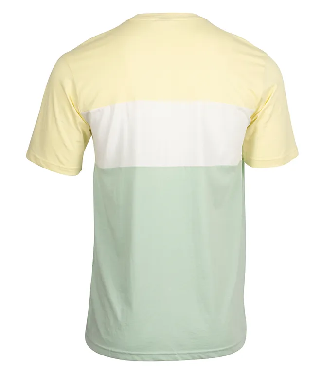 Elliott Blocked Tee - Wax Yellow/Snow White/Slit Green