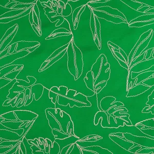 Embroidered Rayon Linen - ANNA - Green