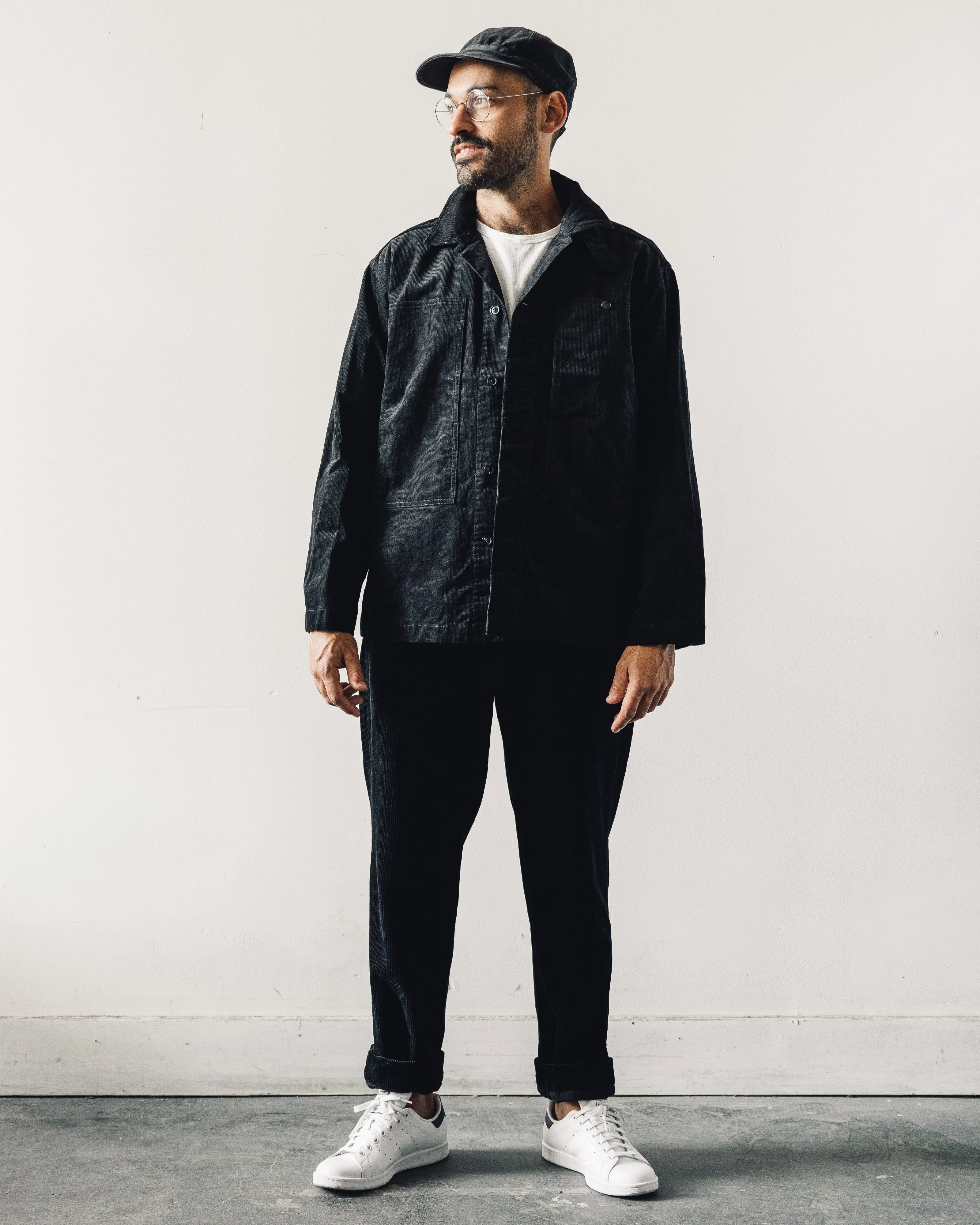 Engineered Garments Fatigue Shirt, Black Corduroy