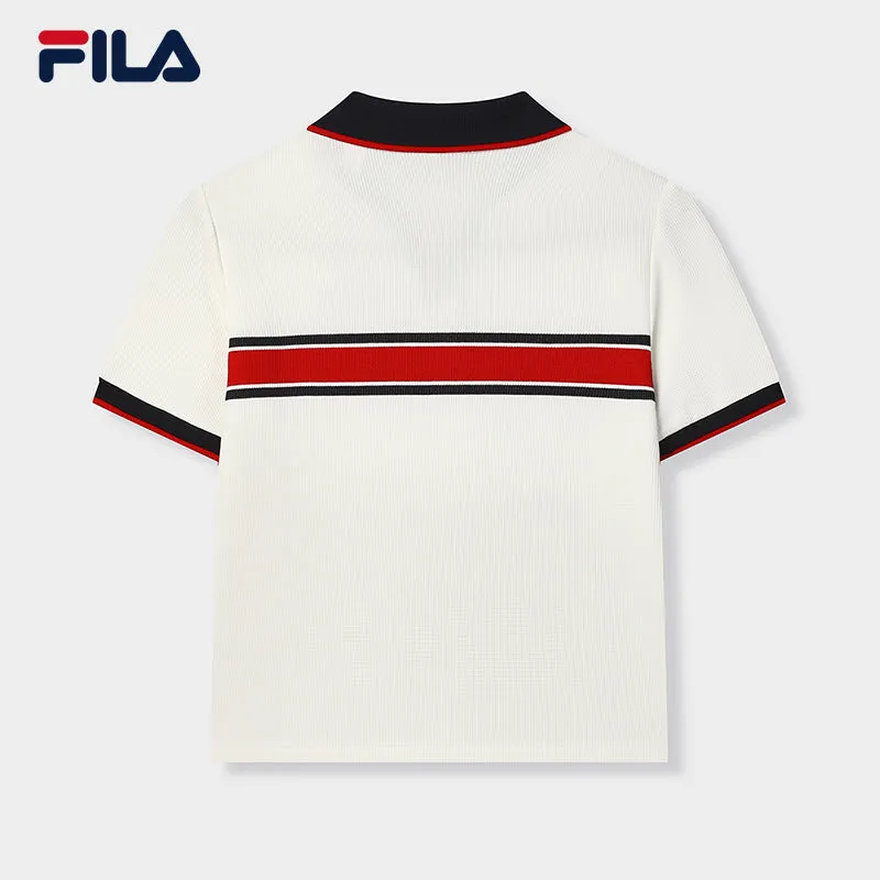 FILA CORE LIFESTYLE ORIGINALE FRENCH TENNIS CLUB Women Short Sleeve Polo (White)