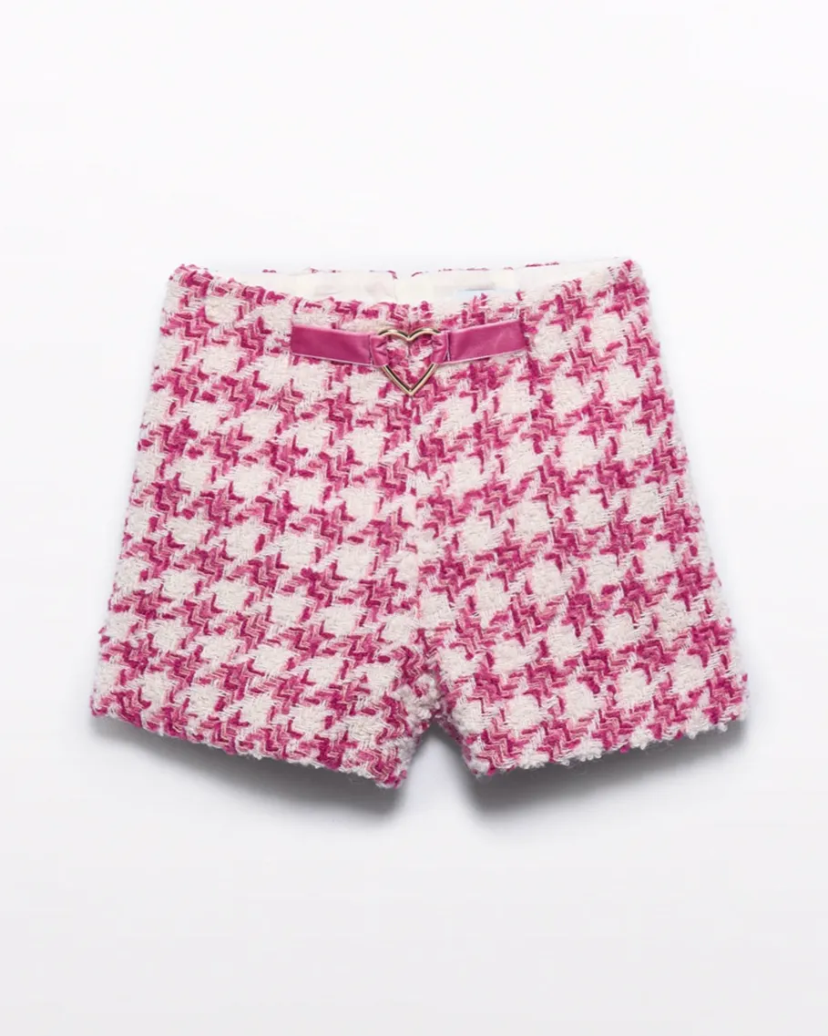 Girls Houndstooth Shorts