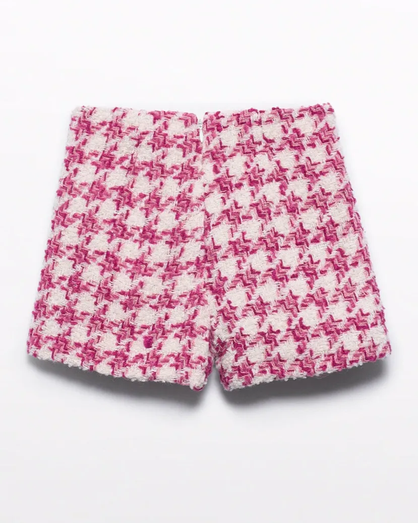 Girls Houndstooth Shorts