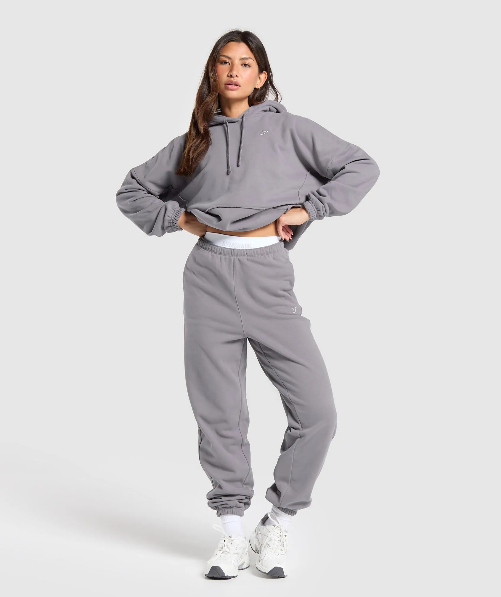 Gymshark Fleece Oversized Hoodie - Medium Grey