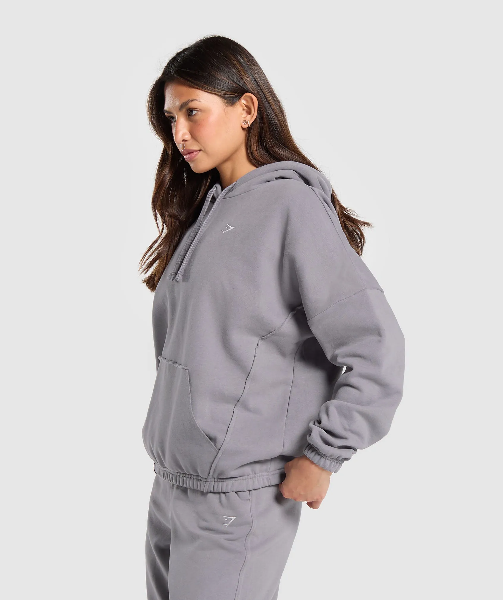 Gymshark Fleece Oversized Hoodie - Medium Grey