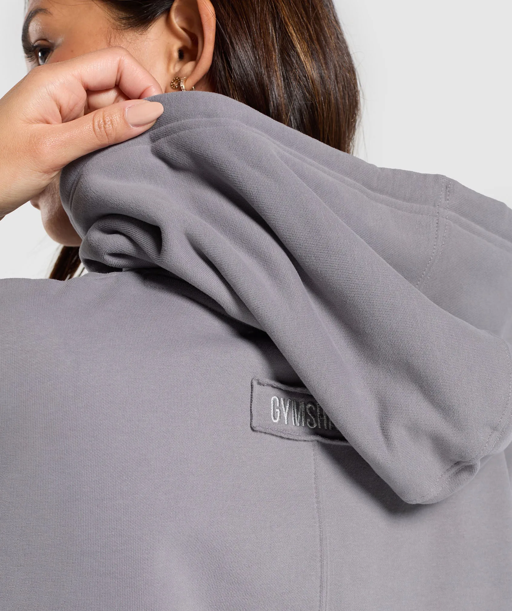 Gymshark Fleece Oversized Hoodie - Medium Grey