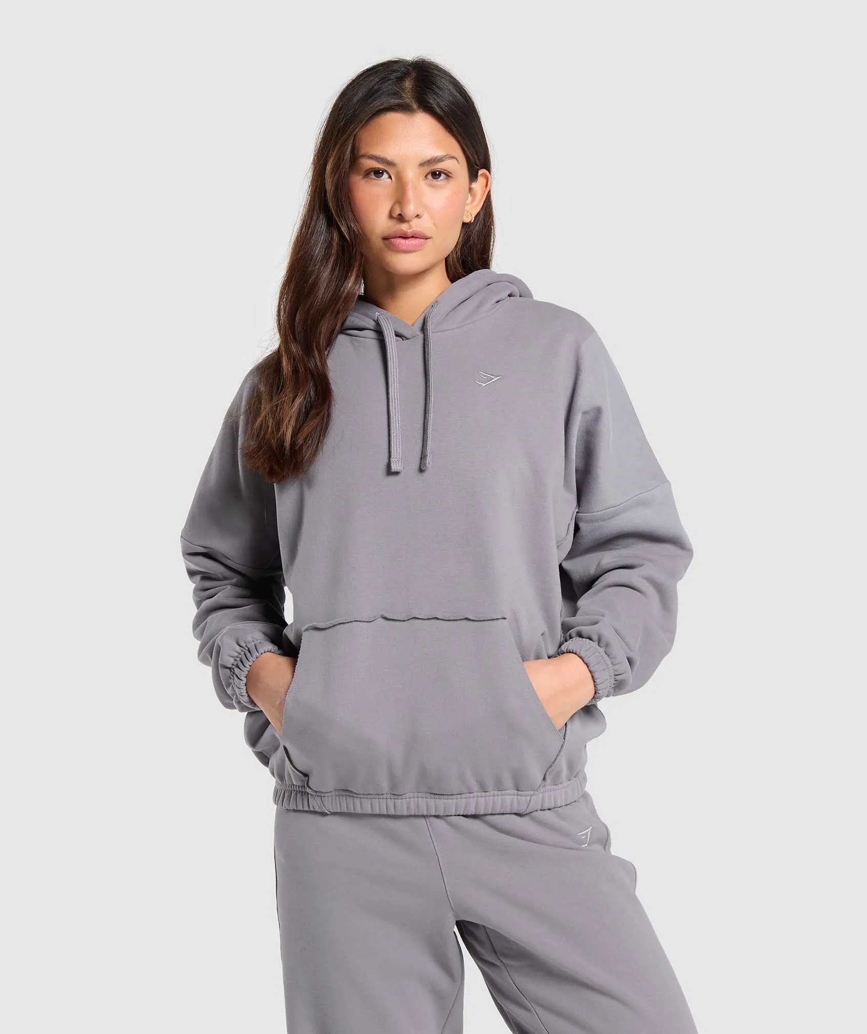 Gymshark Fleece Oversized Hoodie - Medium Grey