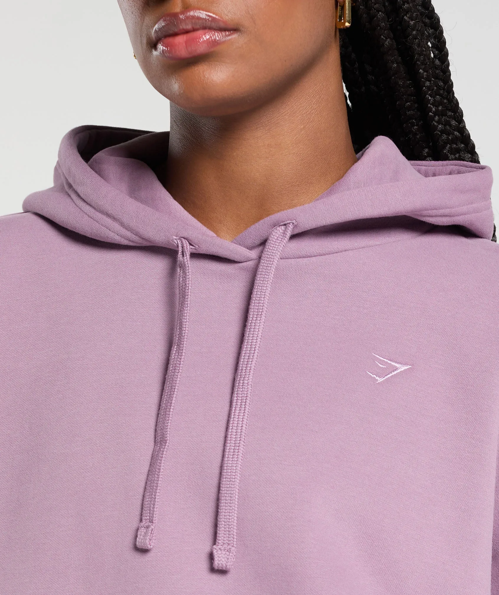 Gymshark Fleece Oversized Hoodie - Soft Purple