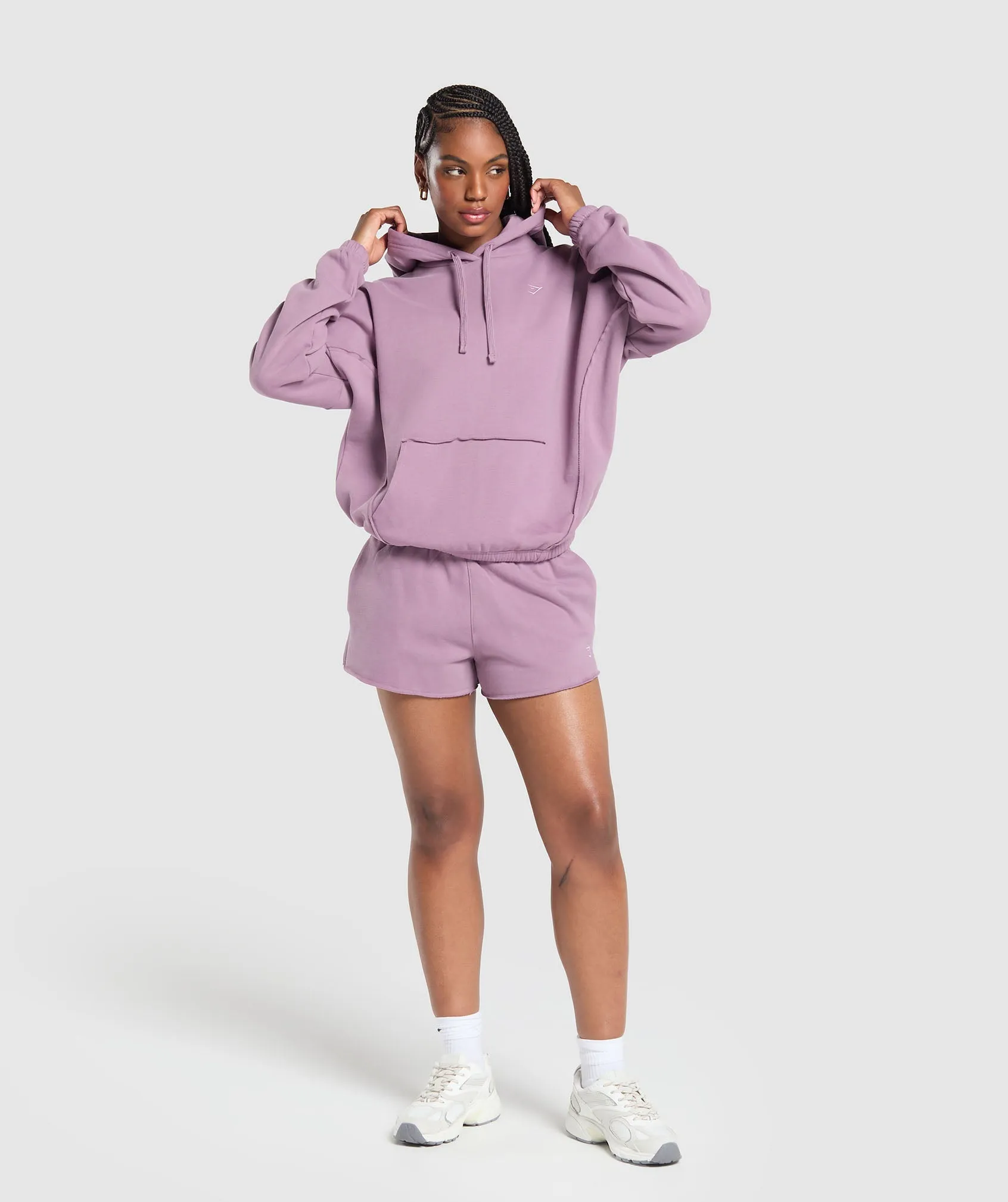 Gymshark Fleece Oversized Hoodie - Soft Purple