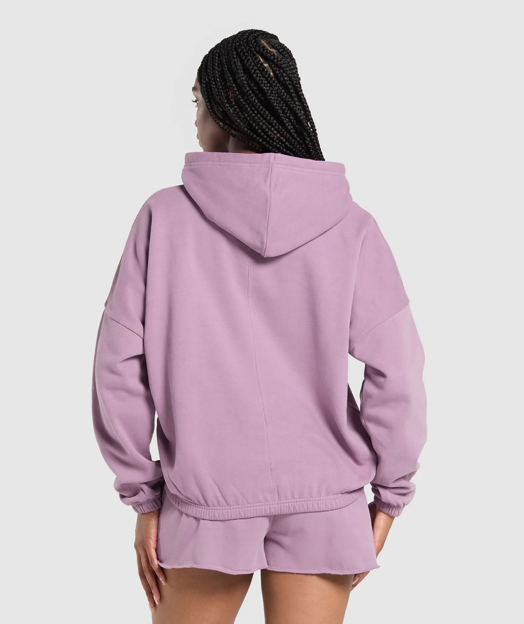 Gymshark Fleece Oversized Hoodie - Soft Purple