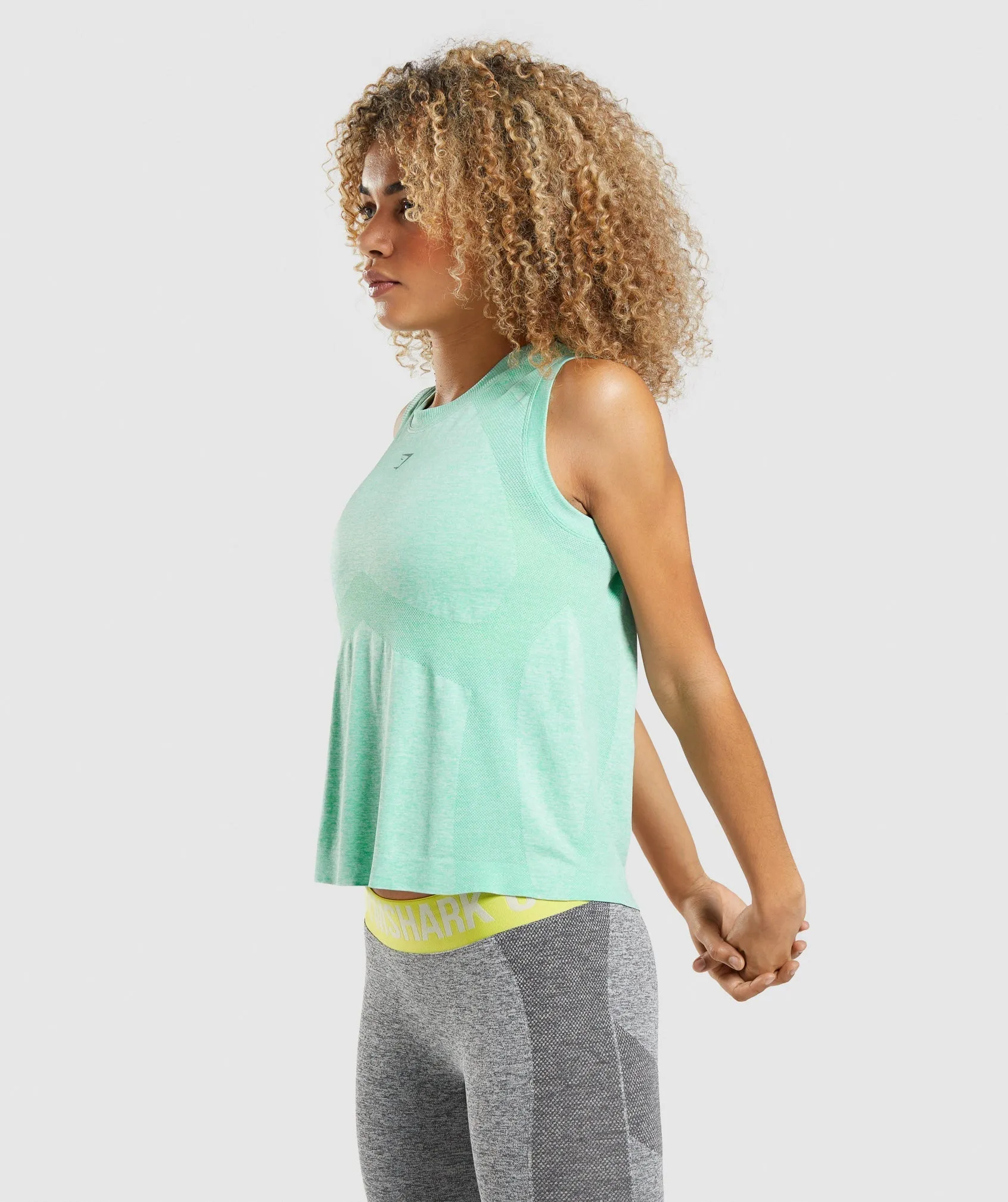 Gymshark Flex Loose Tank Top - Cactus Green Marl