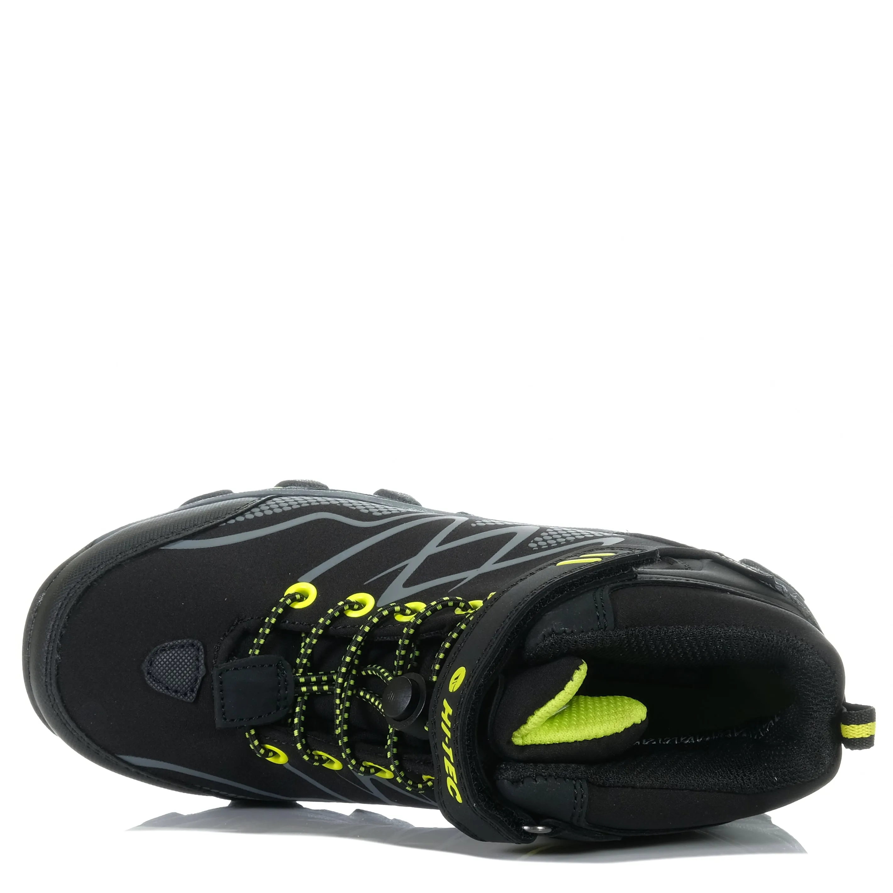 Hi-Tec Blackout Mid Waterproof Junior Black/Lime