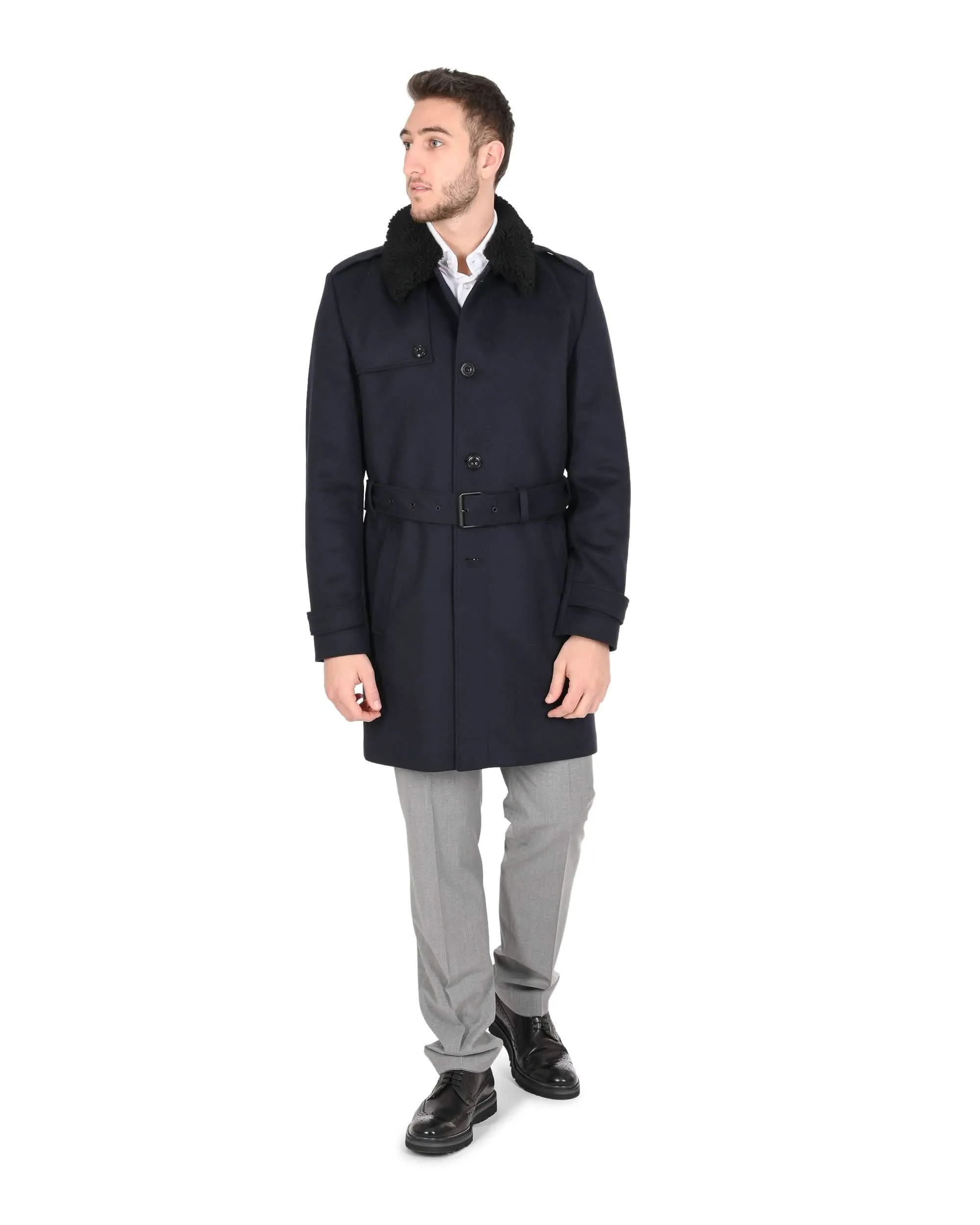 Hugo by Hugo Boss Men's Luxurious Wool Blend Overcoat - 50459146 405