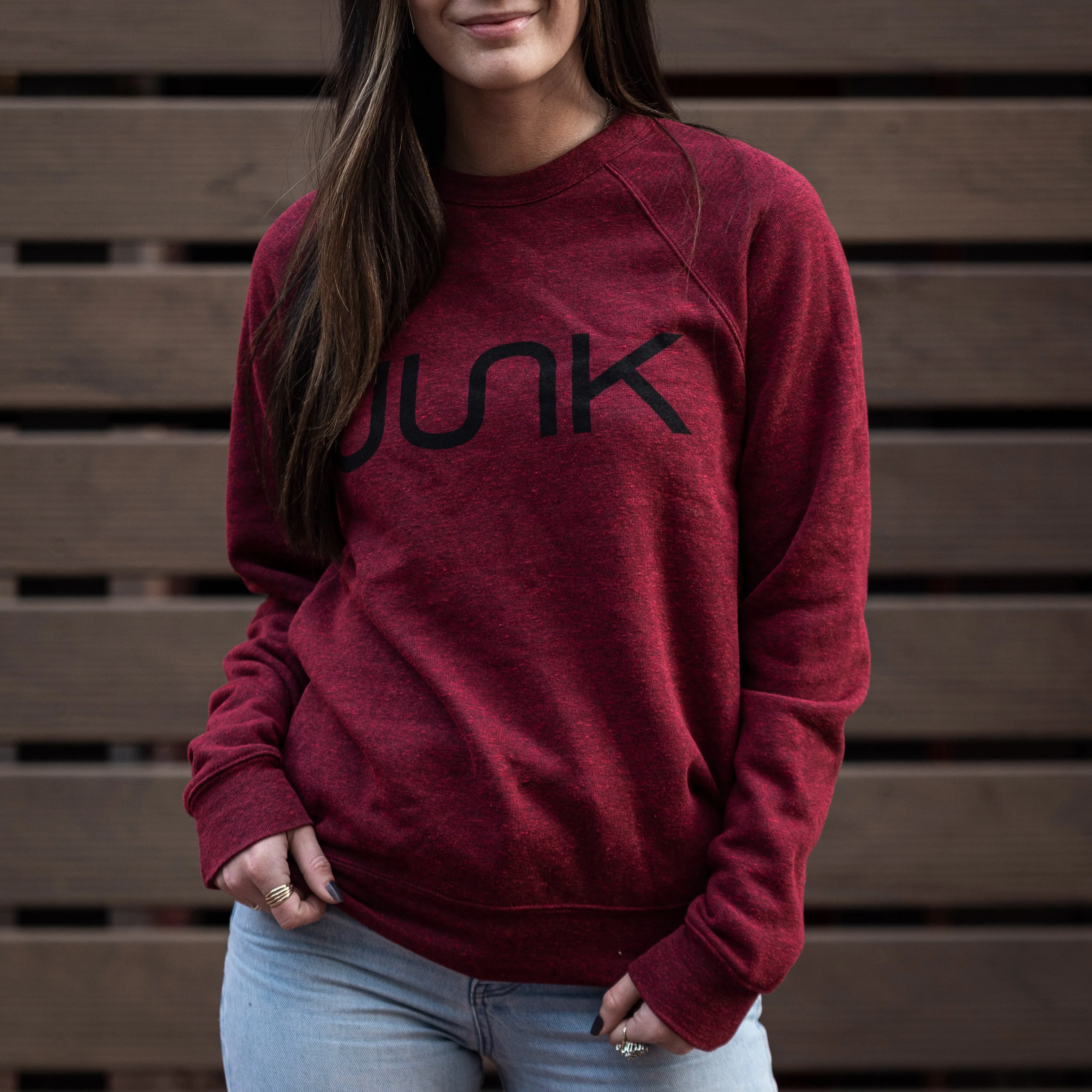 JUNK Heathered Navy Crew Sweatshirt