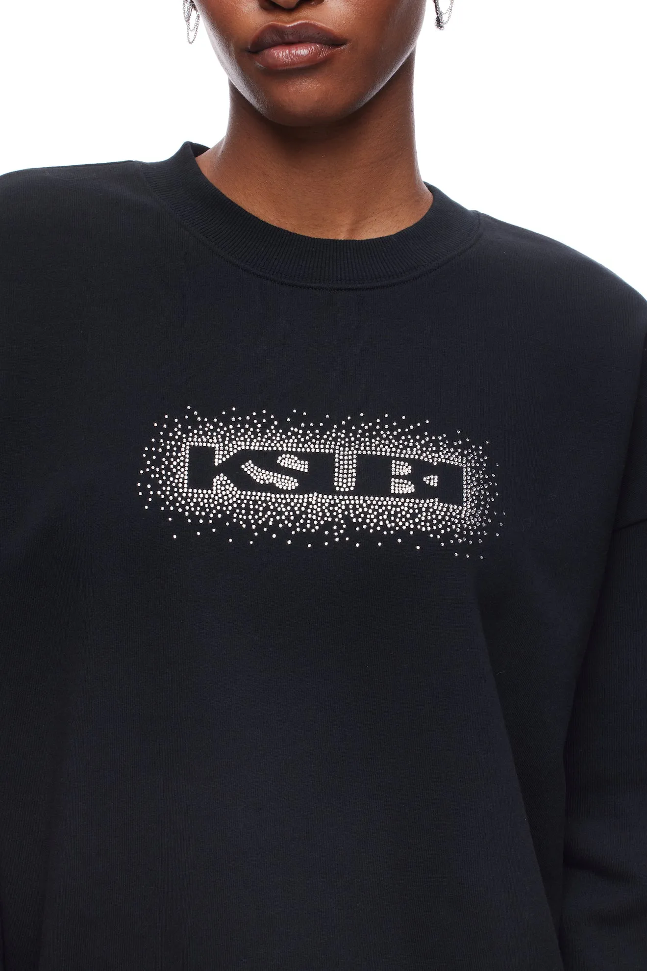 Ksubi Sott Burst Boxy Crew Jet Black