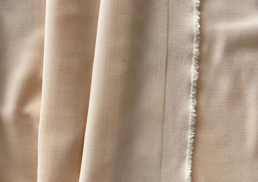 Lightweight Apricot Mimosa Wool Gabardine (Made in Italy)