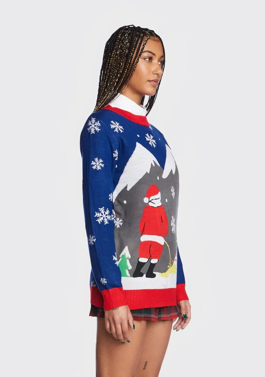 Melting Snowman Ugly Christmas Sweater