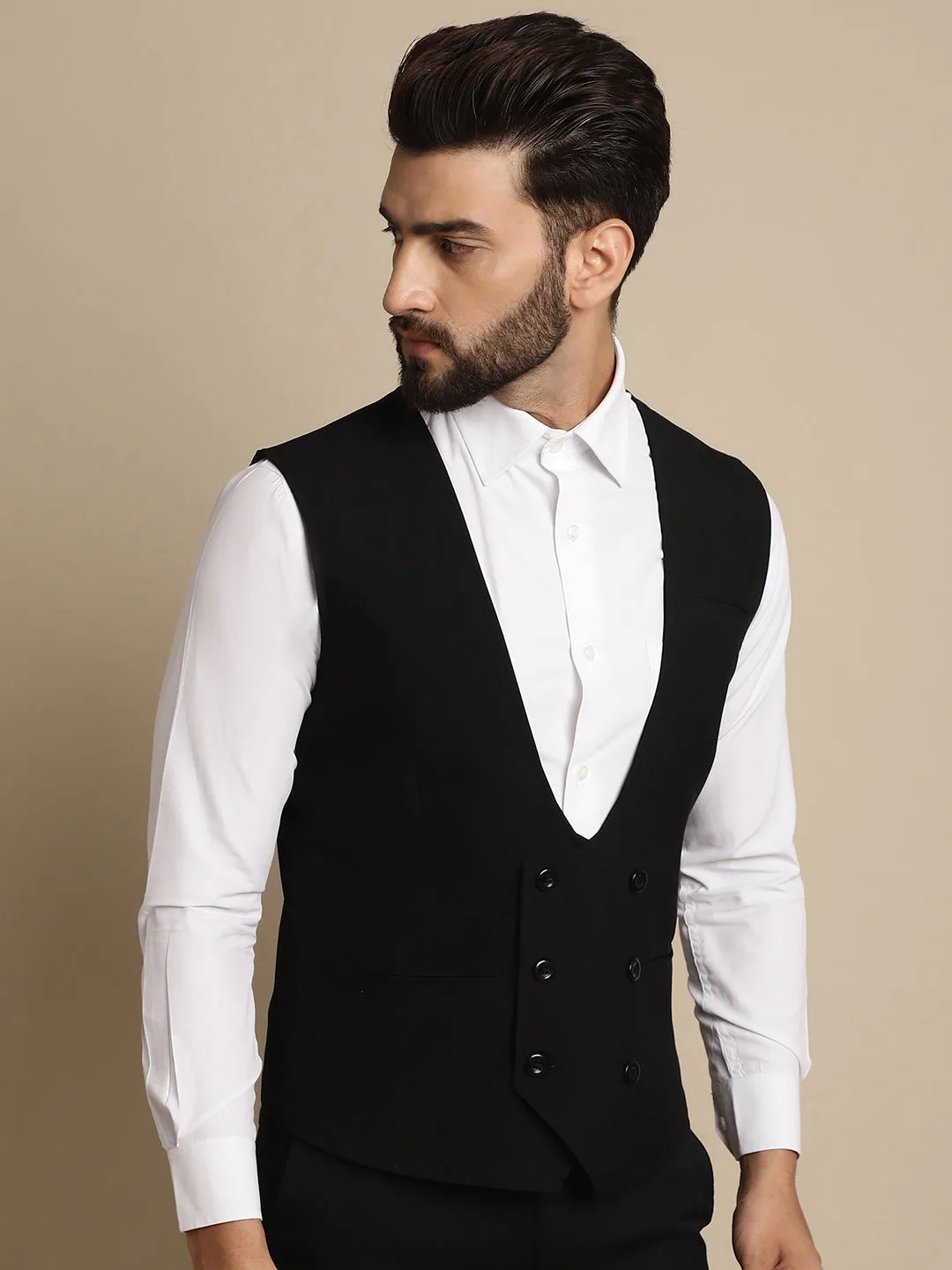 Men's Double Breast Waist Coat - Even Apparels