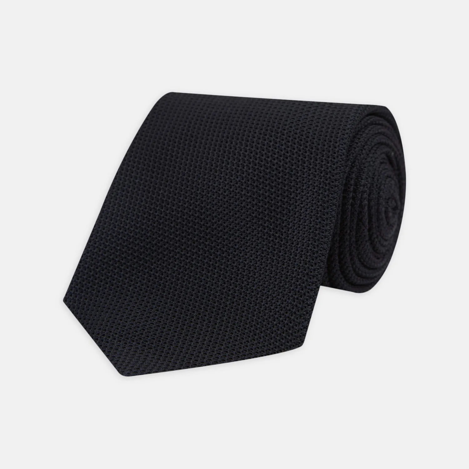 Navy Grenadine Silk Tie