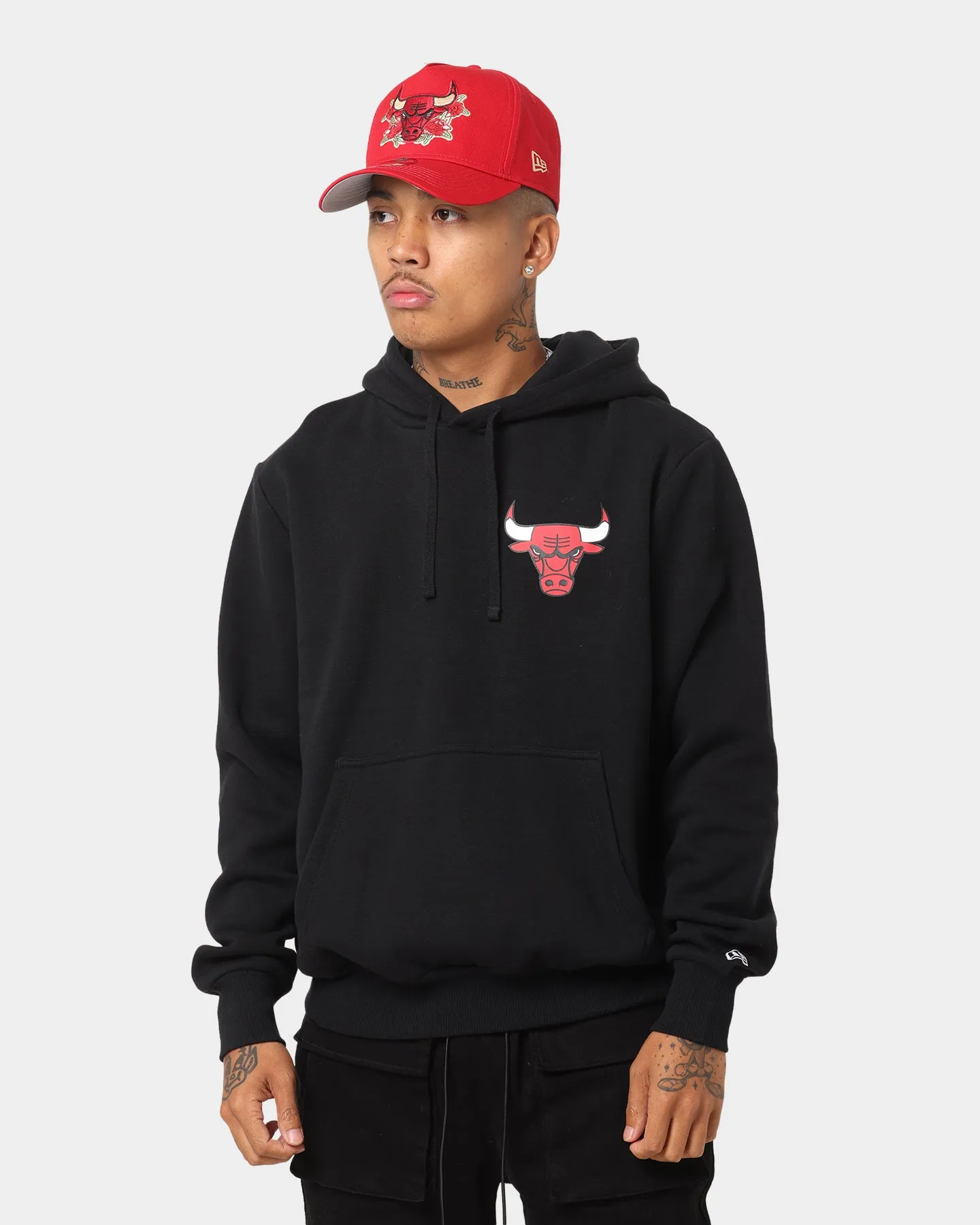 New Era Chicago Bulls Black Repeat Hoodie Black