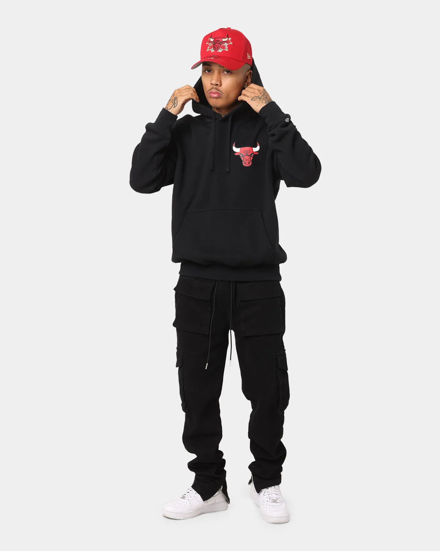 New Era Chicago Bulls Black Repeat Hoodie Black