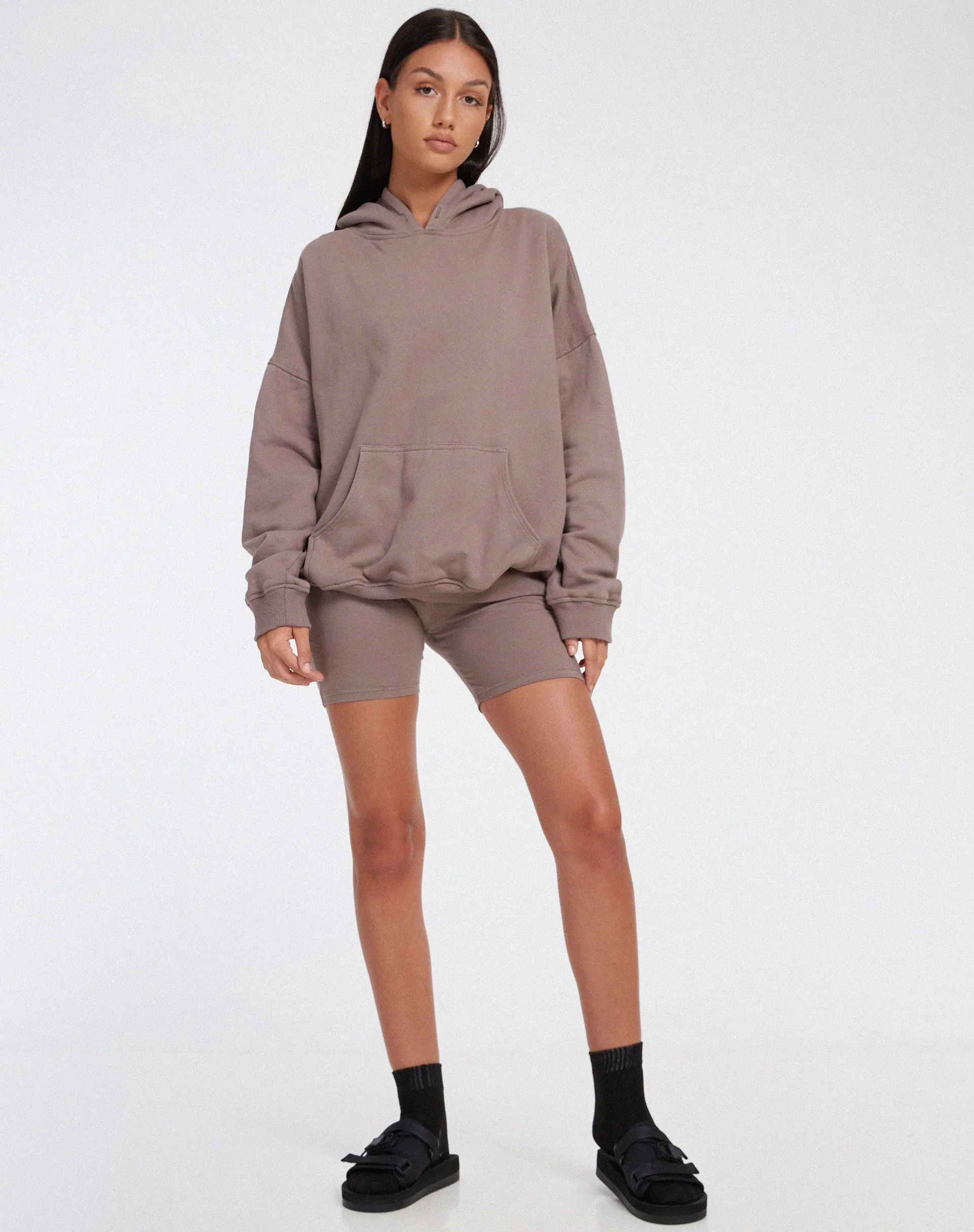 Oversize Hoodie in Fleece Antler