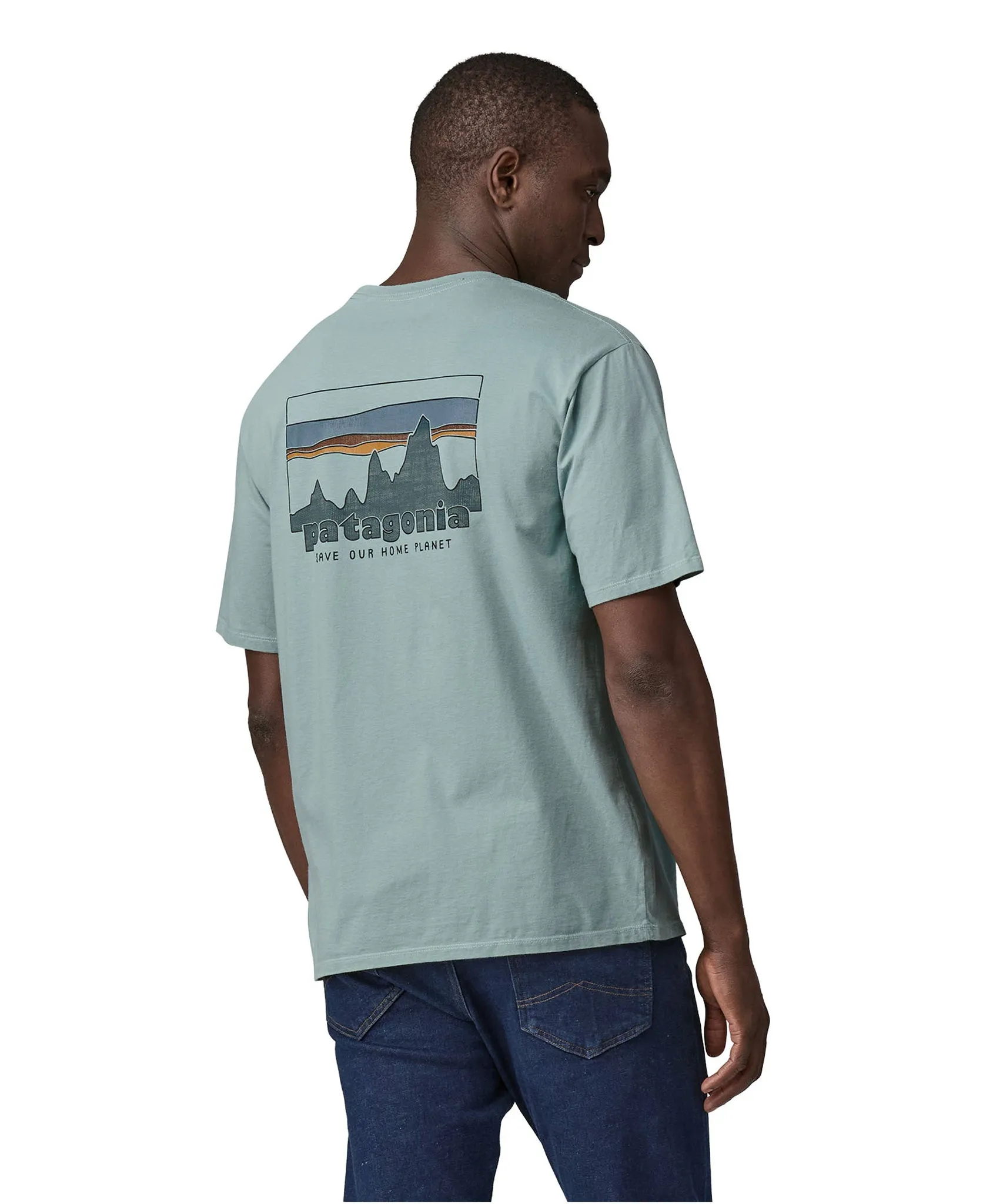 Patagonia Men's 73 Skyline Organic T-Shirt - Thermal Blue